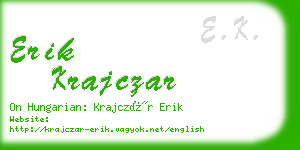 erik krajczar business card